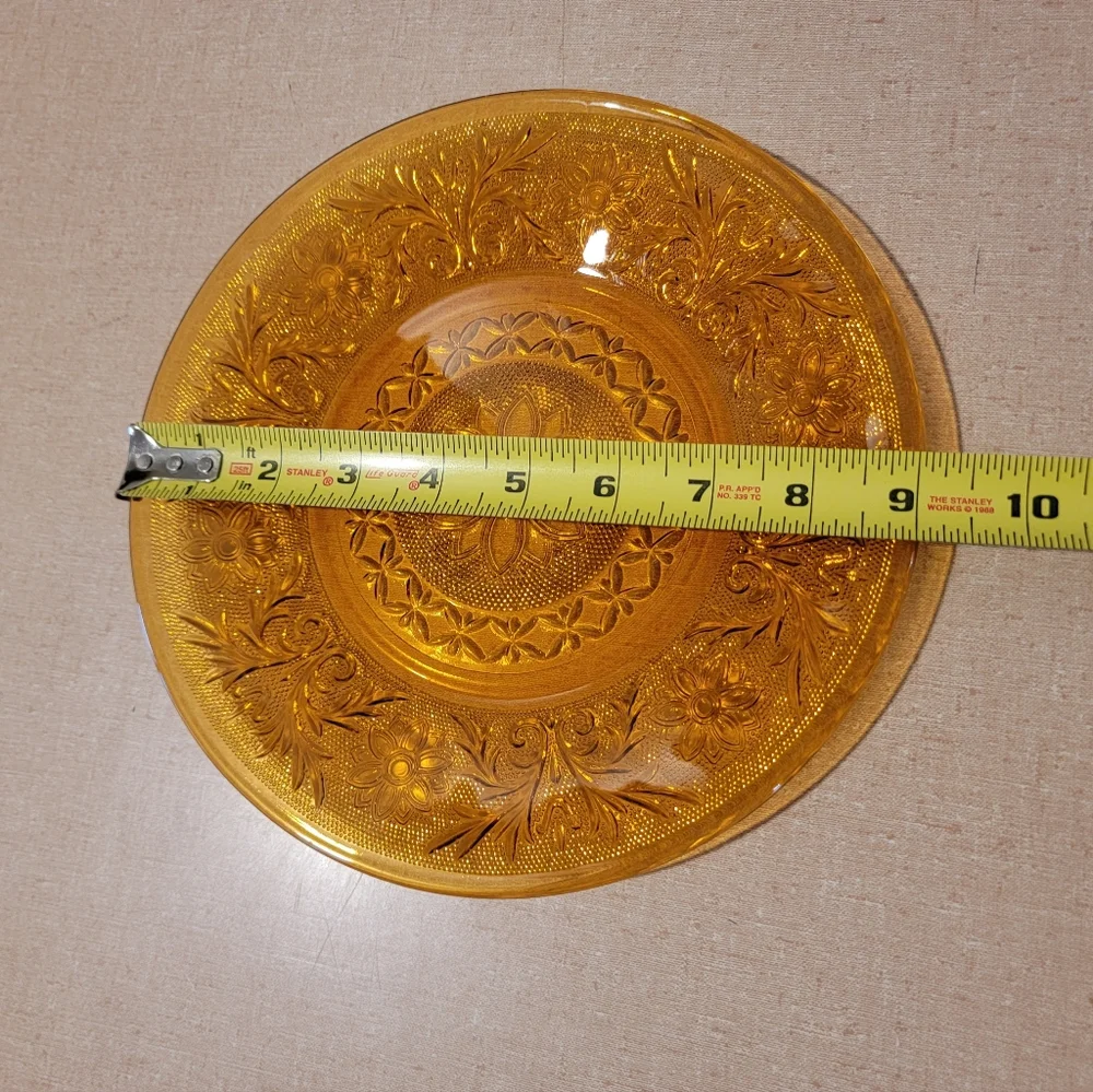 Vintage Indiana Glass Tiara Sandwich Amber 9